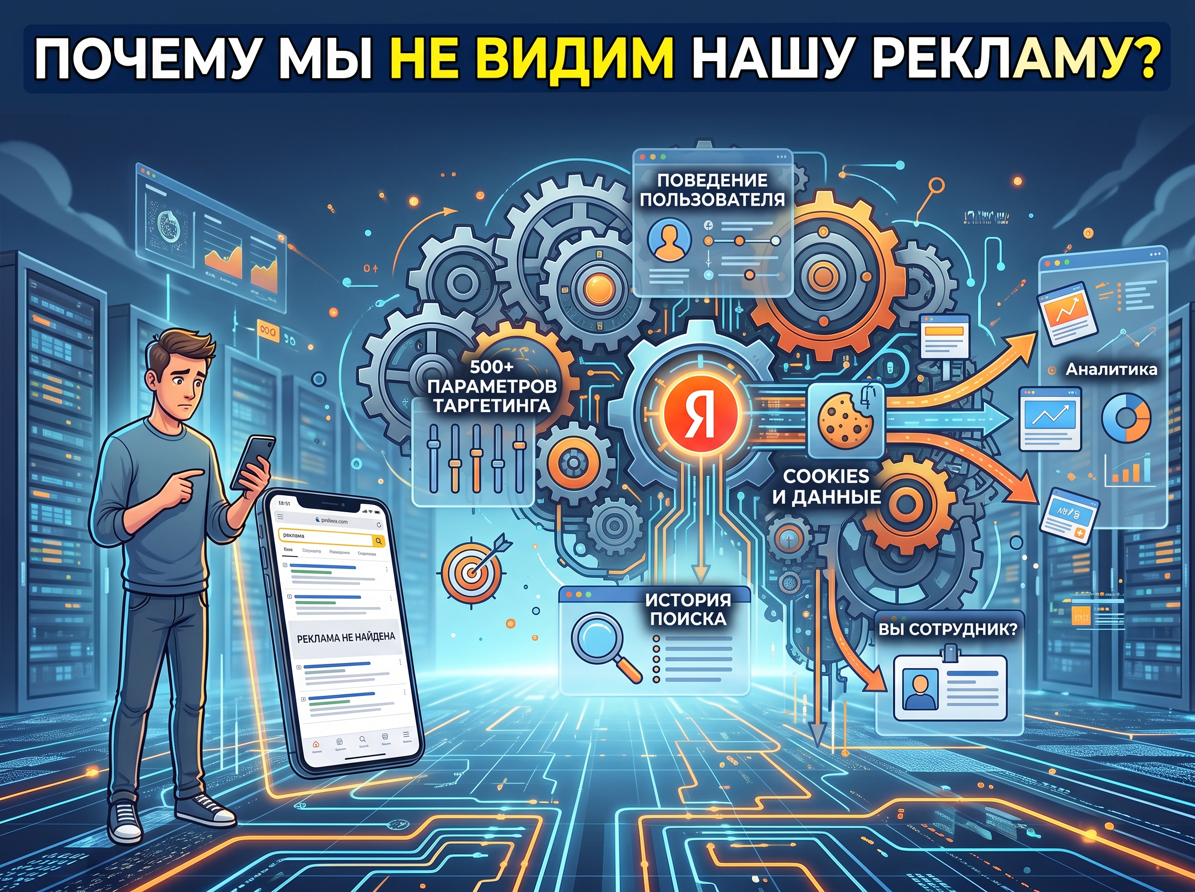 почему мы не видим свою рекламу в яндексе: он умный